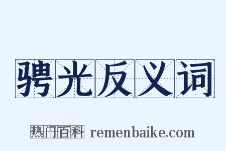 骋光反义词是什么意思的图片